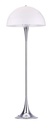 Lámpara VEYPA, de pie, metal, cromada, blanca