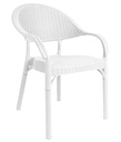 Sillón TORREMOLINOS, apilable, polipropileno blanco