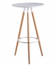 Mesa OTILIA NEW, alta, madera, tapa blanca de 60 cms