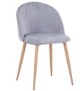 Silla VELVET NEW, patas metálicas, terciopelo gris 19