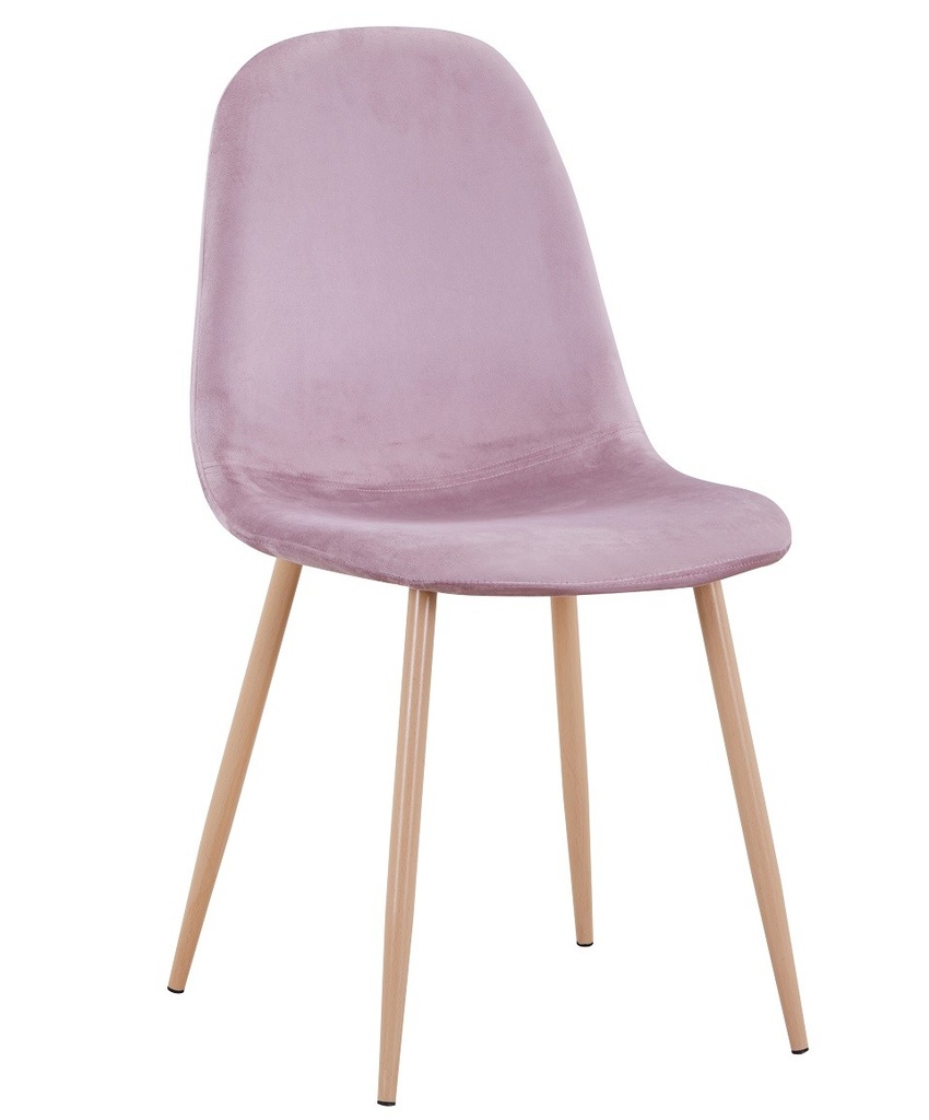 Silla EPOQUE NEW, patas metálicas, terciopelo rosa 25