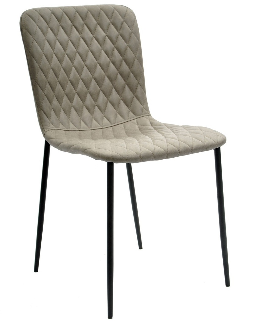 Silla PITT, metal, tapizado tejido técnico 8 marrón