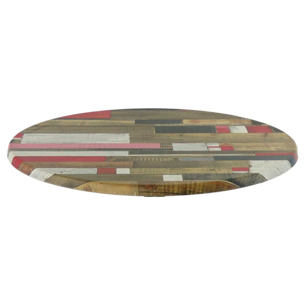 Tablero de mesa Werzalit-Sm, KBANA RED 271, 70 cms de diámetro*.