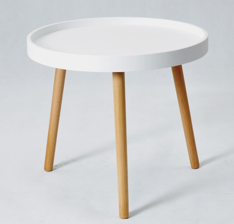 Mesa ANNIA ( M ), baja, madera, polipropileno blanco