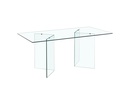 Mesa OTISH, cristal 180x90 cms