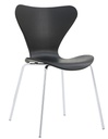 Silla ARNE NEW, cromada, polipropileno negro