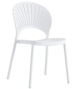 Silla ABANICO, apilable, polipropileno blanco