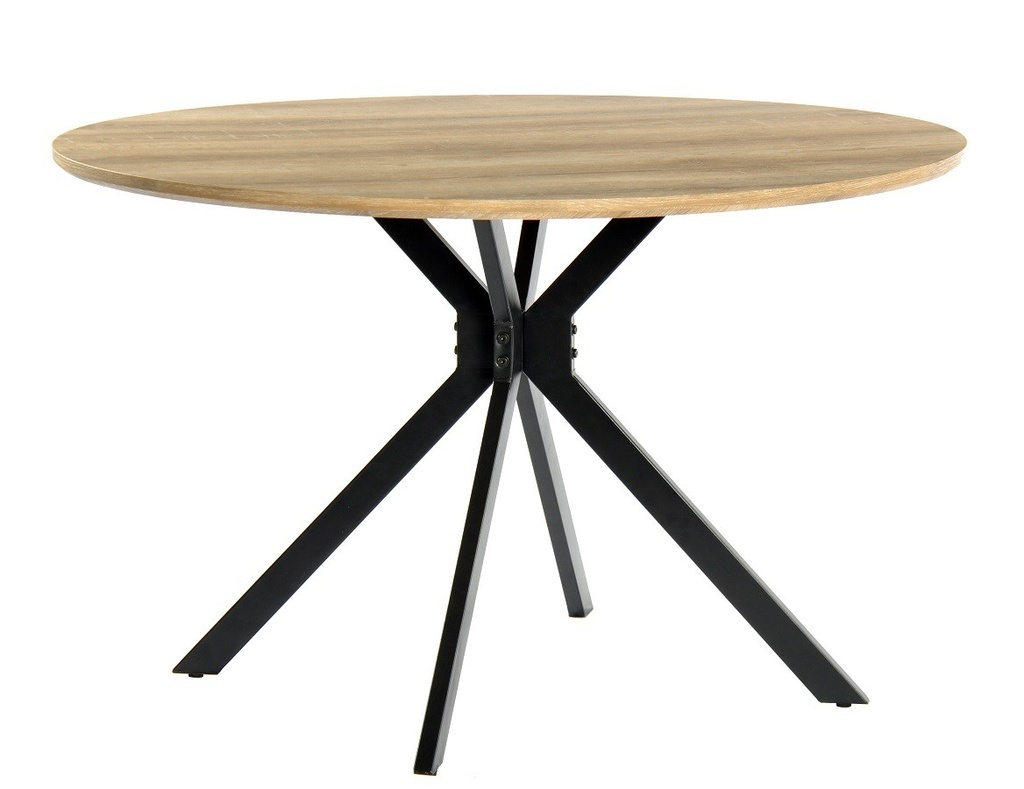 Mesa MINERVA NEW, metal, madera, 120 cms de diámetro