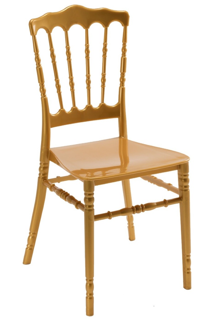 Silla WEDDING, apilable, polipropileno dorado