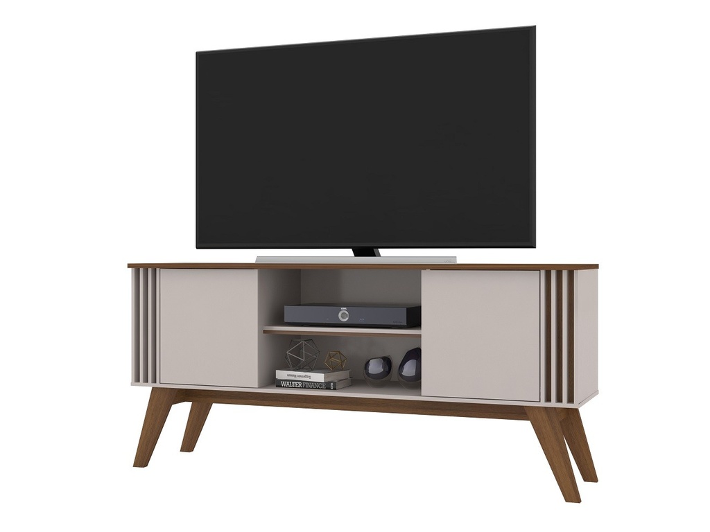 Mueble TV VITTA, blanco roto y matte, 150 cms.