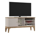 Mueble TV VENEZA, blanco roto y cedro, 136 cms.