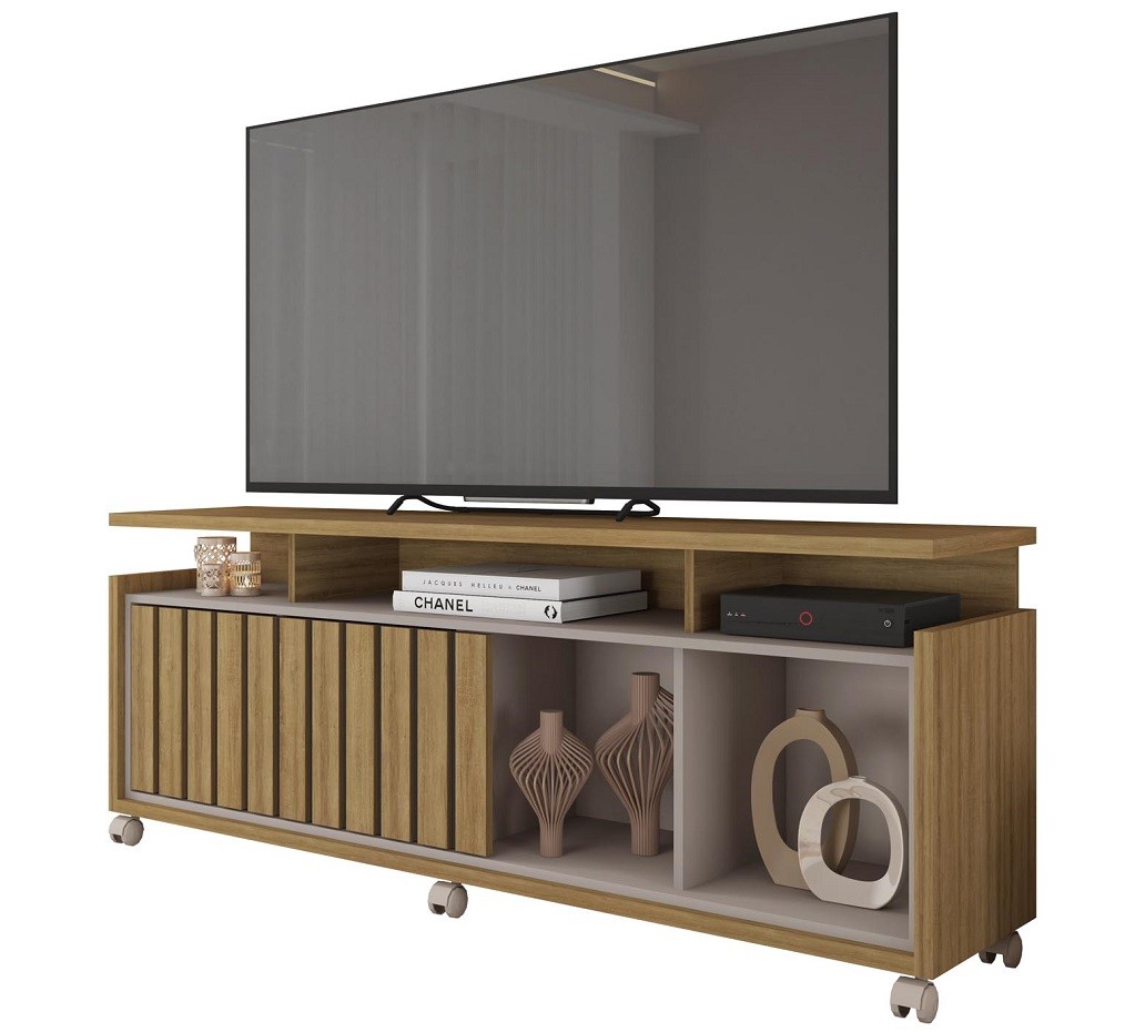 Mueble TV OASIS, miel y cacao, 160 cms.