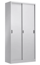 Armario metálico OLIMPO, puertas correderas, gris ral 7035, 90x46x185 cms