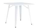 Mesa TOL EK LIMITED, acero, blanca, 80x80 cms