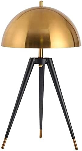 Lámpara ATOM, sobremesa, metal, negra y dorada