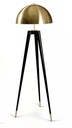 Lámpara ATOM, de pie, metal, negra y dorada