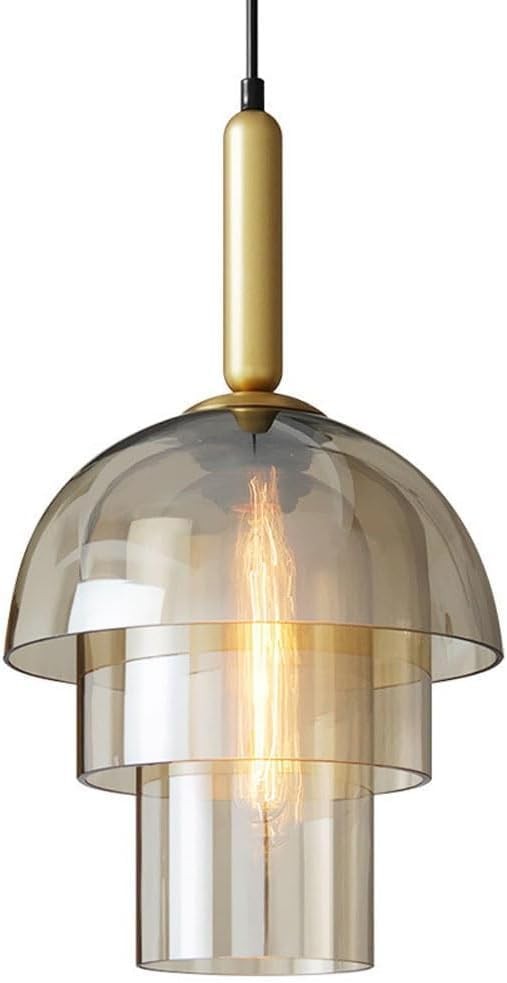 Lámpara FOLGE, colgante, metal dorada, cristal