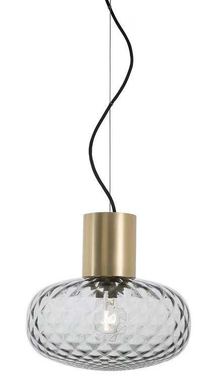 Lámpara GERA COH28, colgante, aluminio, dorada, cristal