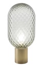 Lámpara GERA SOH43, sobremesa, aluminio, dorada, cristal