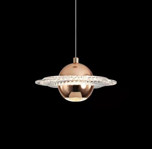 [875.LCNEVIGES] Lámpara NEVIGES, colgante, metal dorada, acrílico, led