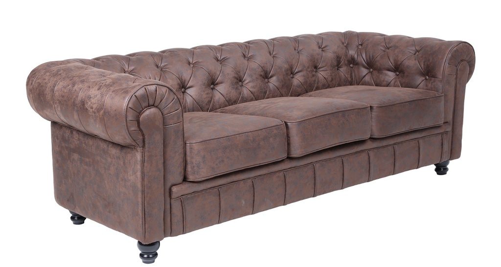 [290.SCHEN3SVI] Sofá CHESTER NEW, 3 plazas, similpiel vintage