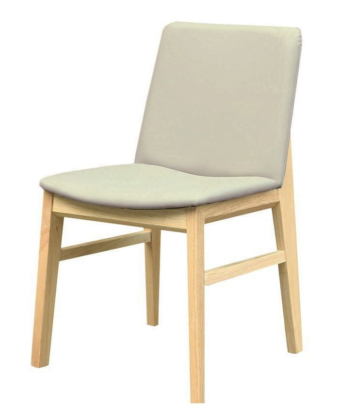 [576.SALMSGR] Silla ALPES, madera de haya, natural, similpiel gris