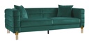 Sofá LARIOS, 3 plazas, tejido velvet verde oscuro 42