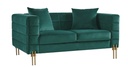 Sofá LARIOS, 2 plazas, tejido velvet verde oscuro 42