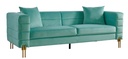 Sofá LARIOS, 3 plazas, tejido velvet verde agua 58