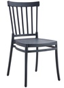Silla MILOS NEW, apilable, tratamiento anti UV, polipropileno antracita