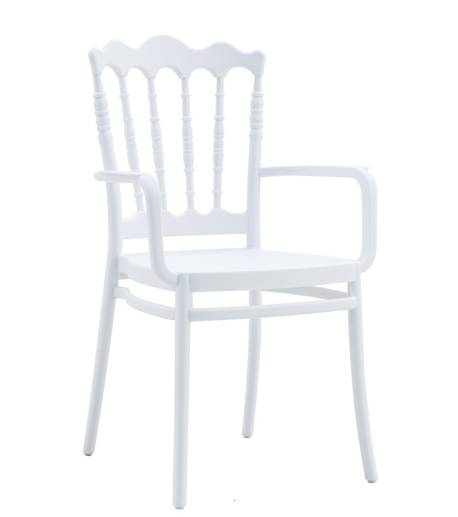 [543.SOWEDDBL] Sillón WEDDING, apilable, polipropileno blanco