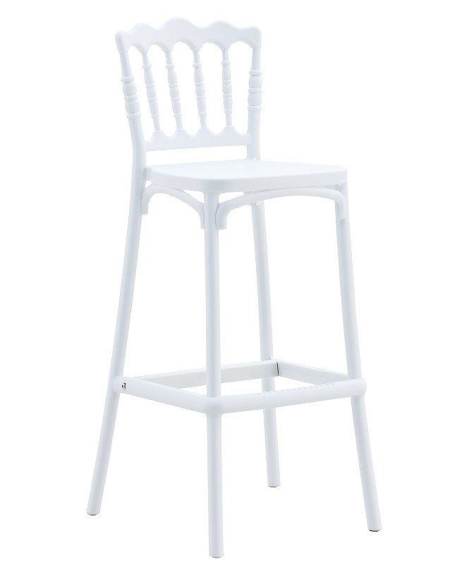 [443.TWEDDIBL] Taburete WEDDING, tratamiento anti UV, polipropileno blanco