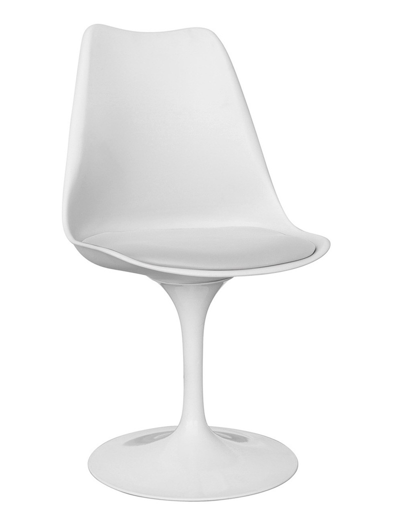 [589.STULMTBB] Silla TUL MT, metal, polipropileno blanco, cojín blanco