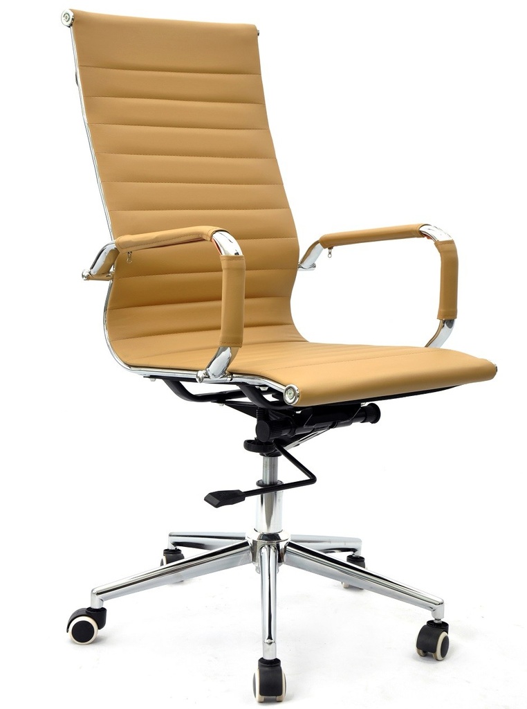 [794.SOLIASMC] Sillón de oficina OLIVER, alto, regulación de altura, basculante profundo, similpiel marrón claro