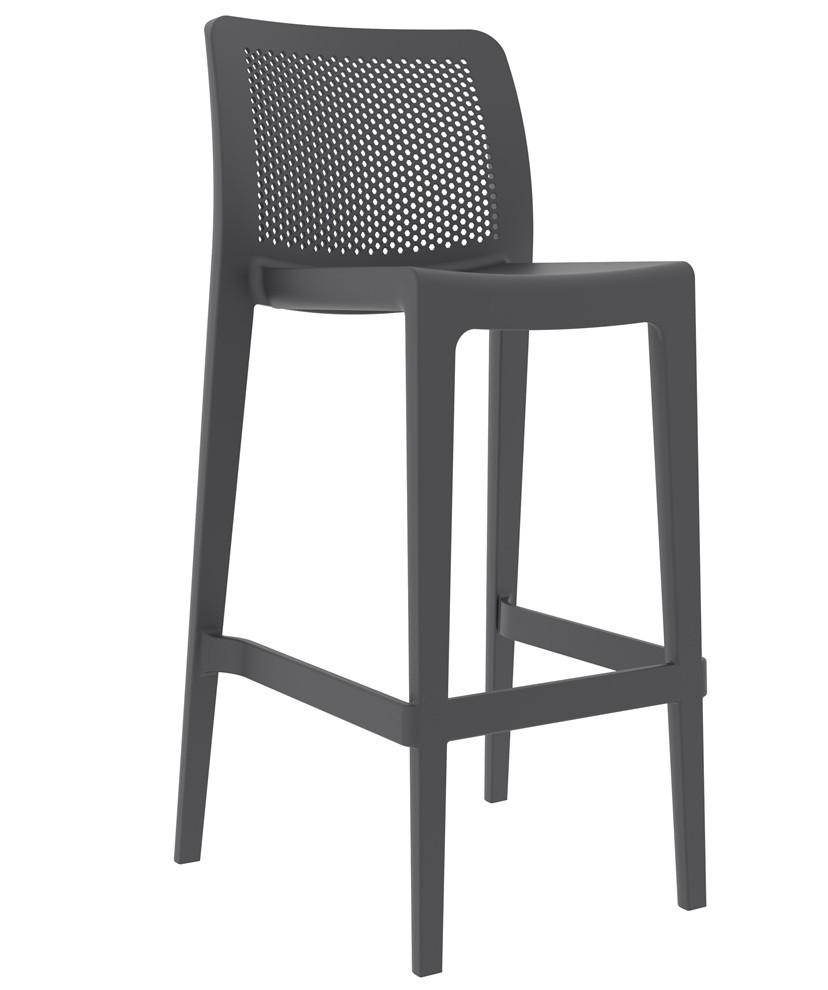 [429.TSOHOAN] Taburete SOHO, apilable, polipropileno antracita