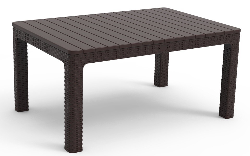[179.MBALB90CH] Mesa ALBUFEIRA, baja, polipropileno marrón chocolate, 90 x 60 cms