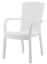 Sillón ARUBA, apilable, polipropileno blanco