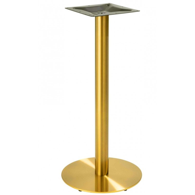 [110.BBOMDO110] Base de mesa BOMBAY 110DO, acero inoxidable, dorada, base de acero de 8 mm. 45 cms de diámetro, altura 110 cms