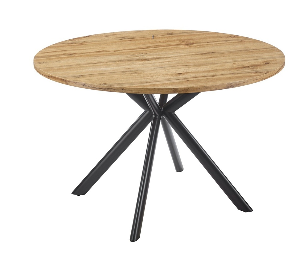 [158.MOLITE120] Mesa OLITE 120R, metal, madera, 120 cms de diámetro