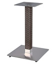 Base de mesa OLBY 72, columna revestida, base de acero de 8 mm. 45 x 45 cm, altura 72 cms