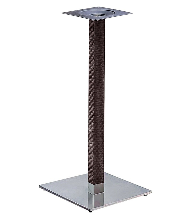 [110.BAOLNE110] Base de mesa OLBY 110, alta, columna revestida, base de acero de 8 mm. 45 x 45 cm, altura 110 cms