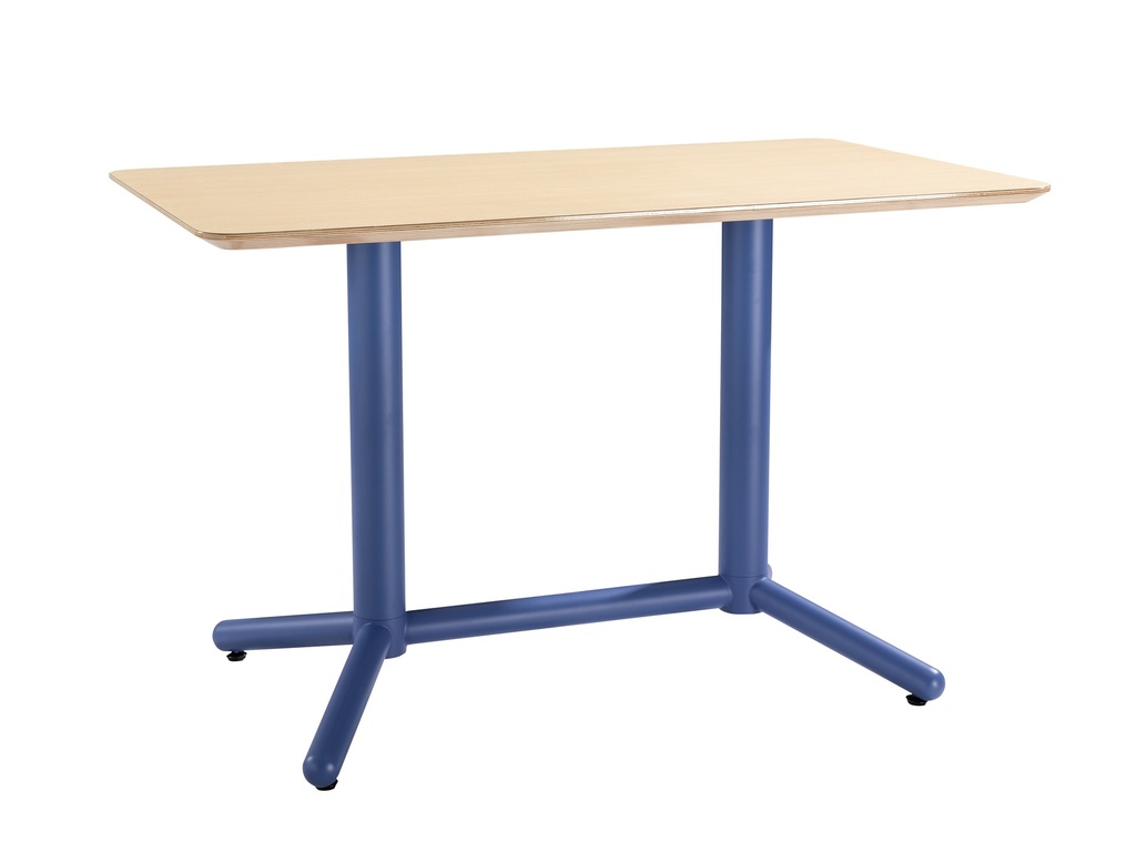 [131.MCOAN120] Mesa COLMAR, azul, tapa de contrachapado revestido con HPL, color natural, 120 x 70 cms