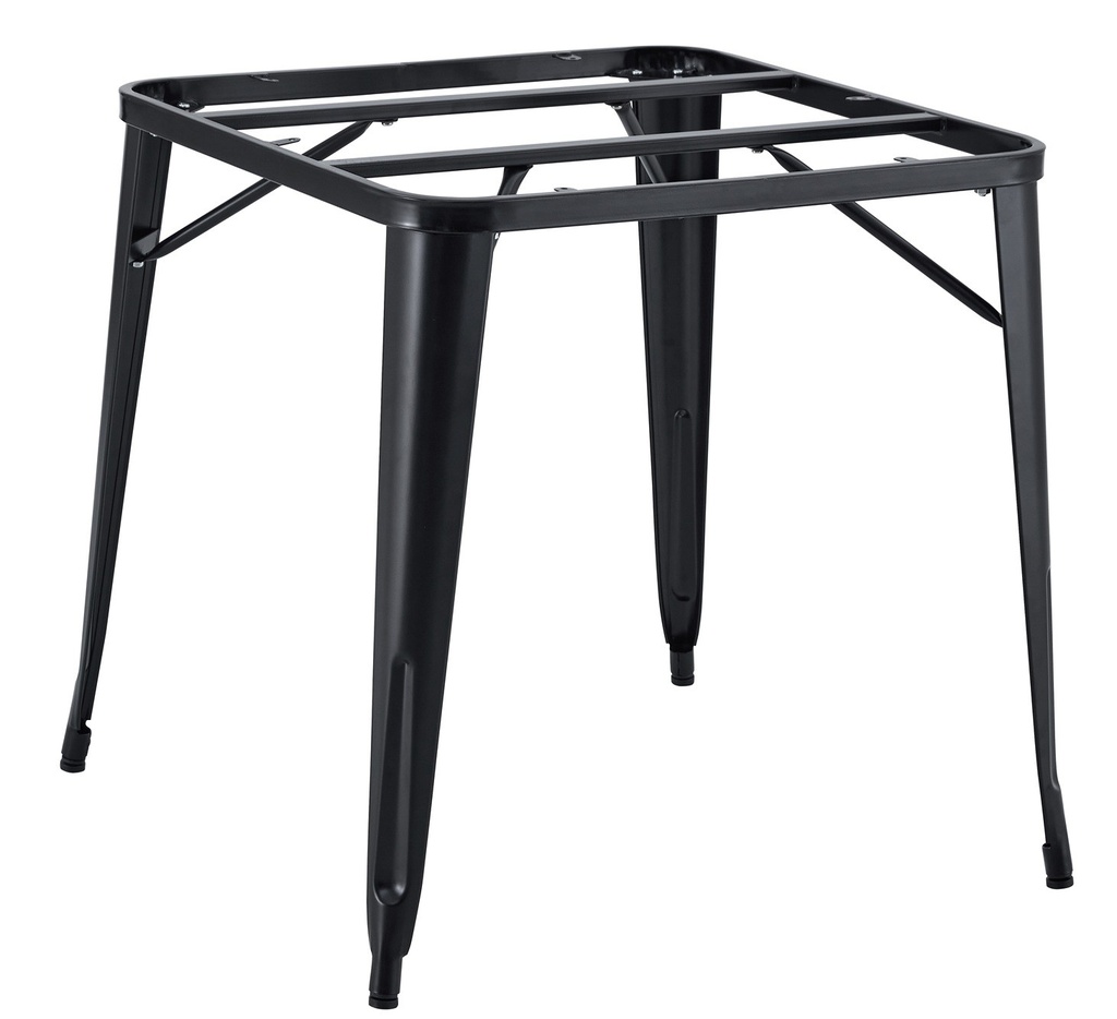 [143.BMTOEKNE] Base de mesa TOL EK, acero, negra, para tapa de 80 x 80 cms