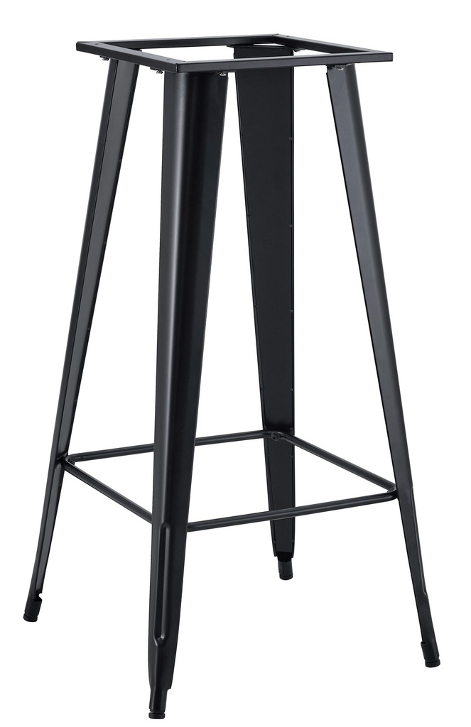 Base de mesa TOL EK, alta, acero, negra, para tapa de 60 x 60 cms