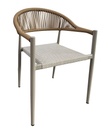 Sillón MÓNACO, apilable, aluminio, ratán y teslin