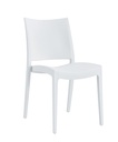 Silla CAPRI, apilable, tratamiento anti UV, polipropileno blanco