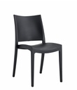 Silla CAPRI, apilable, tratamiento anti UV, polipropileno antracita
