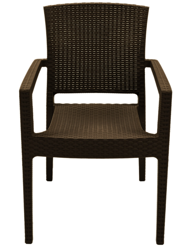 [528.SOLARRYCH] Sillón LARRY, apilable, polipropileno marrón chocolate