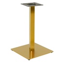 Base de mesa TROCADERO 72DO, acero inoxidable, dorada, base de acero de 8 mm. 45 x 45 cms, altura 72 cms