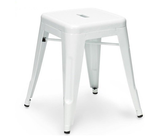 [443.TTOEL46BL] Taburete TOL EK LIMITED 46, bajo, acero, blanco